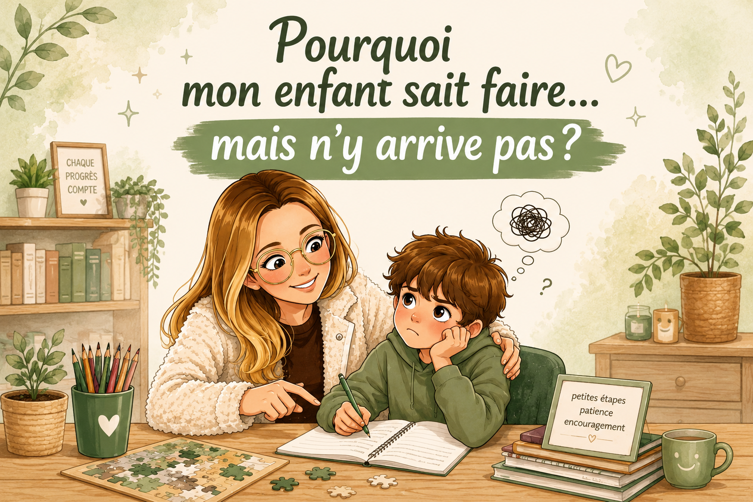 Couverture : Pourquoi mon enfant sait faire …. mais n’y arrive pas ? - Les Fonctions Exécutives